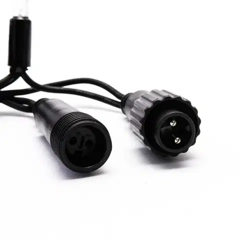 DecoLED Světelná girlanda s vyměnitelnými žárovkami - 10 m, 10 objímek, černý kabel