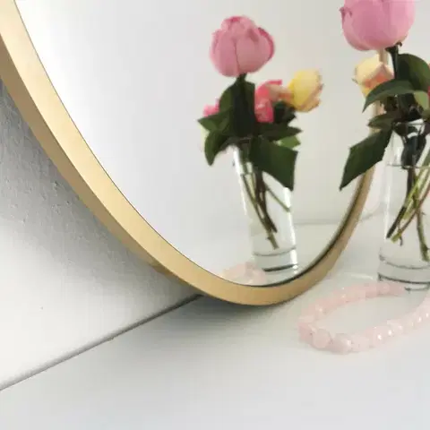 Zrcadlo Gold Metal Ayna 60 cm