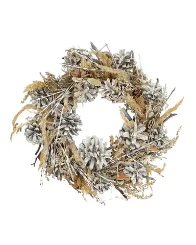 Věnec Winter Cone ⌀30cm beige