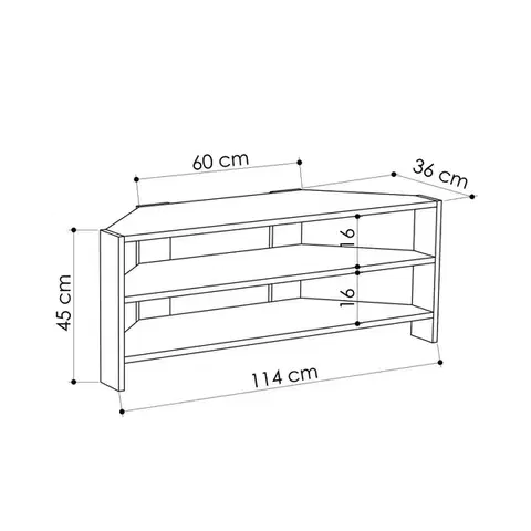 TV stolek Thales Corner - Oak
