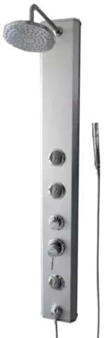 Sprchový panel Multi na stěnu i do rohu s pákovou baterií chrom BASICSHOWER BASICSHOWER