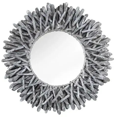 Estila Designové zrcadlo Vista v šedé barvě