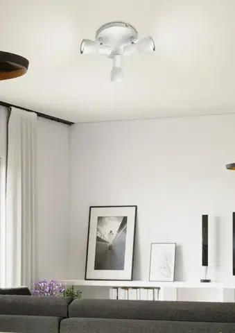 Stropní svítidlo matné bílé, nastavitelné Picardo