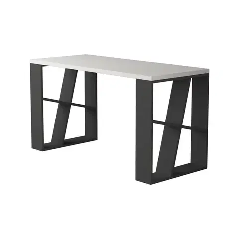 Psací stůl Honey - White, Anthracite