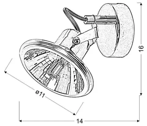 Nástěnná lampa 1X3,5W G9 LED chrom MOON