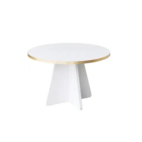 Konferenční stolek Mushroom - Gold, White v2