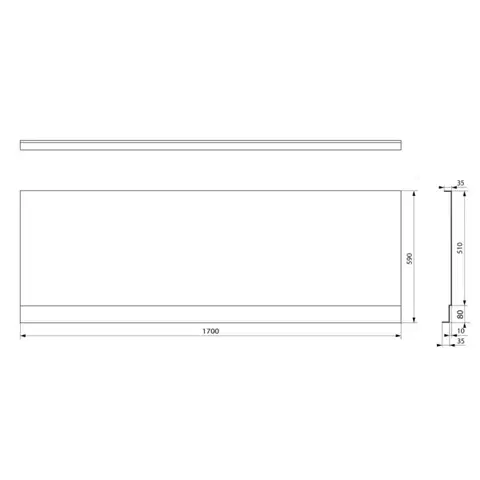 POLYSAN PLAIN NIKA panel 170x59cm 72525
