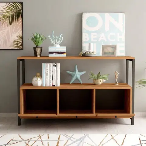 Konzolový stolek Nero v2 - Atlantic Pine, Black