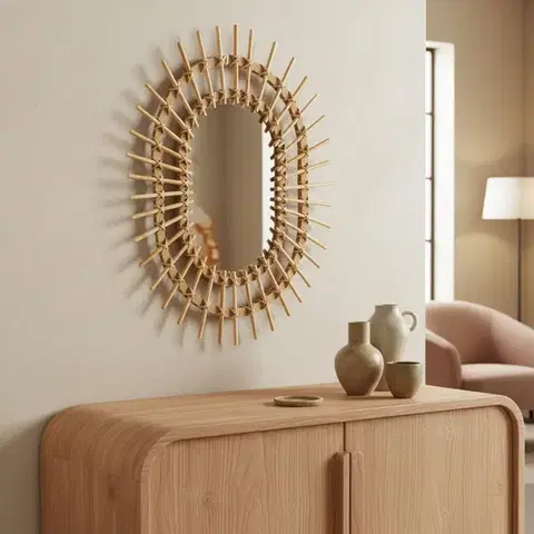 REA Nástěnné zrcadlo Boho 57CM QDJ5749 HOM-02819