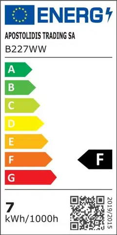 ACA Lighting LED A60 B22 230V 7W 3000K 180st 610lm Ra80 B227WW
