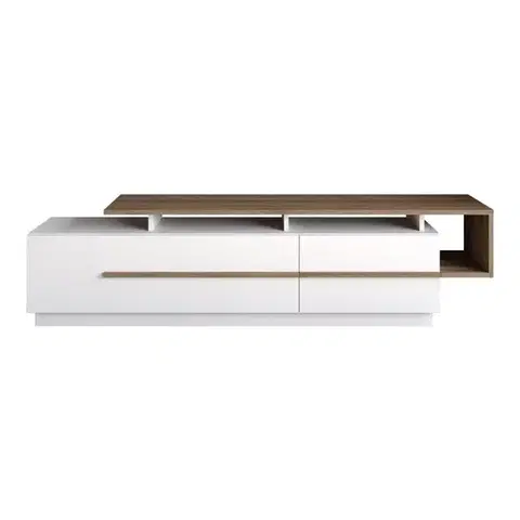 TV stolek Pia - Walnut, White
