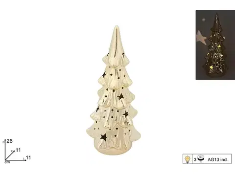 PROHOME - Stromeček vánoční LED 26cm zlatý
