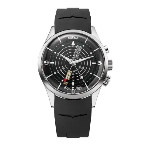 Vulcain Nautical Heritage - Black White Luminova - Vulcain Rubber