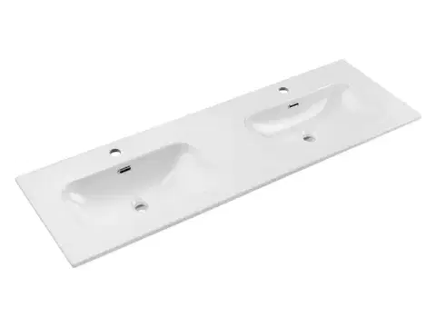 ArtCom Keramické umyvadlo FLY 140D | E-8073-140D | bílý lesk 140 cm