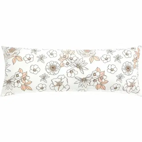Bellatex Povlak na relaxační polštář Květ lososová, 45 x 120 cm