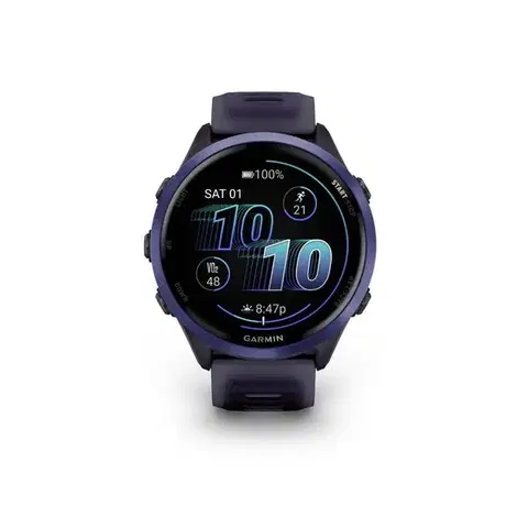 Garmin Forerunner® 570 - 47mm Indigo hliníková luneta, poloprůhledný řemínek Imperial Purple/Indigo 010-02971-02