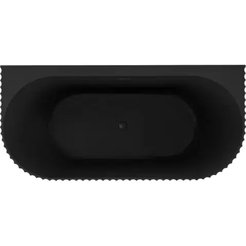 MEXEN/S Sella volně stojící vana nástěnná reliéf 170 x 80, černá mat, sifon a přepad černá 52711708071-70