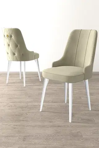 Sada židlí (2 kusy) Newa - Cream, White
