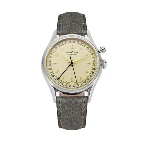 Vulcain Cricket Tradition 36 mm - Eggshell - Black Plain