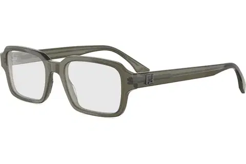 FENDI Squared Brown Rectangular Eyeglasses - ONE SIZE (53)