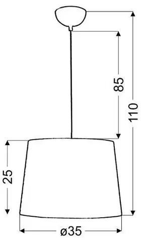 Závěsná stropní lampa 1X60W E27 bílá ORLANDO