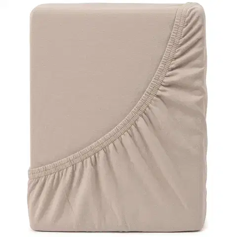4Home Jersey prostěradlo IDEAL ořechová, 90–100 x 200 cm, 90–100 x 200 cm