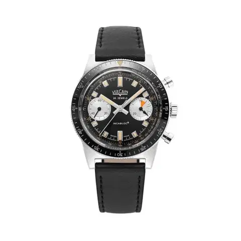 Vulcain Skindiver Chronograph Black - Black Plain