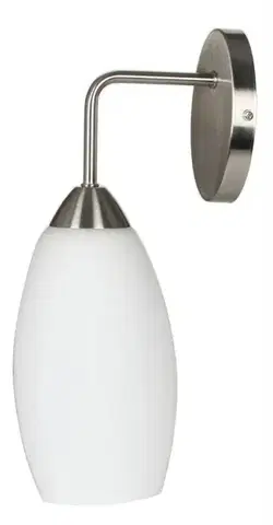 Nástěnná lampa matný nikl skleněné stínidlo 60W E27 Modus
