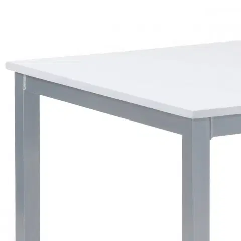 Jídelní stůl 110x70 cm, MDF bílá / šedý lak GDT-202 WT Autronic