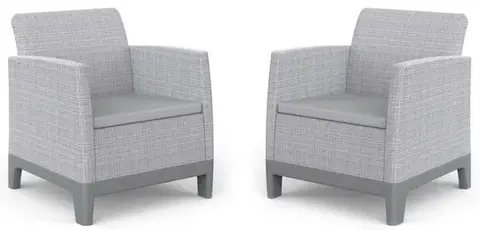 Záhradné kreslo 2 ks SCANDI FORMA DUO Rojaplast