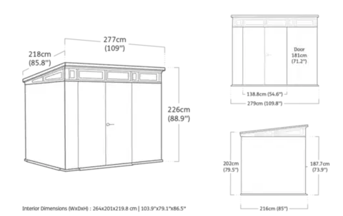 Zahradní domek SIGNATURE PENT 9x7Keter