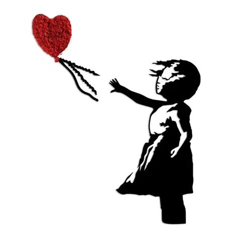 Dekorativní kovový doplněk na zeď Banksy - 13-1