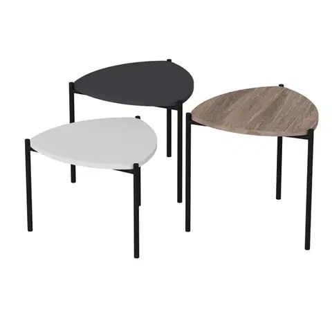 Sada odkládacích stolků (3 kusy) Lenny - Multicolor