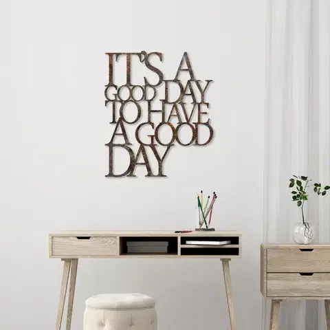 Dekorativní kovový doplněk na zeď Rusty Have a Good Day