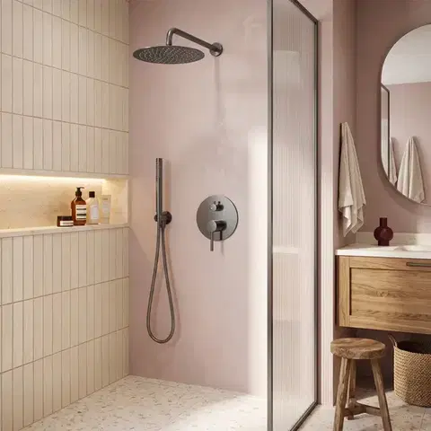 REA Podomítková sprchová sada Lungo Titan  + BOX REA-P6363