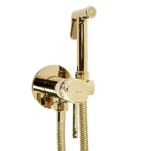 REA Podomítková bidetová baterie LUNGO LOOP Diamond Gold REA-B8997