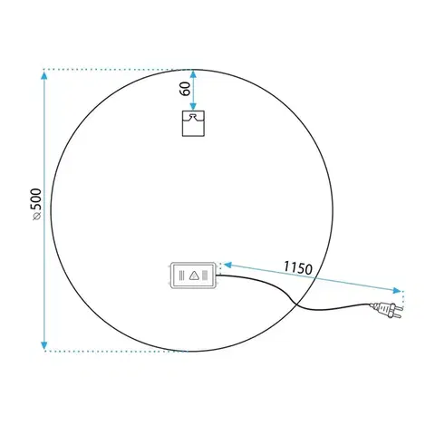 REA Zrcadlo LED 50cm FFJ50 HOM-02836