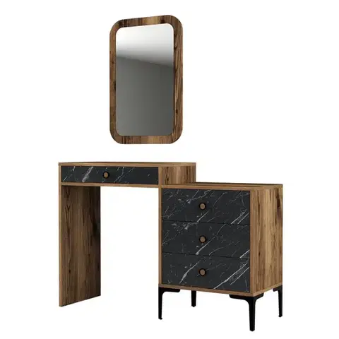 Toaletní stolek Lizbon 548 - Walnut, Black