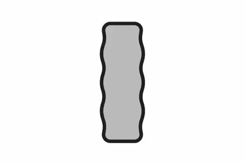 Zrcadlo Aror Black 50 x 160 cm
