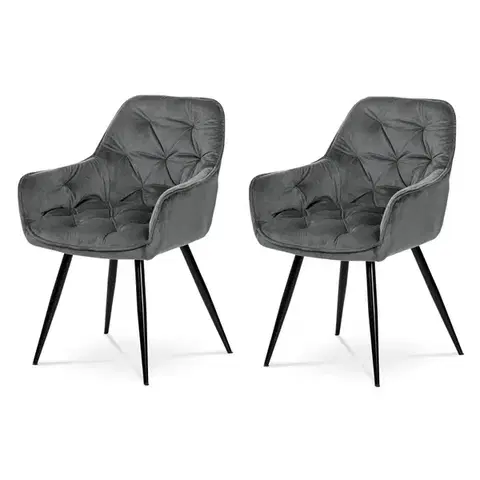 Sada jídelních židlí DCH-421 GREY4, 2 ks