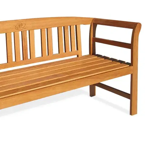 Zahradní lavice růžový eukalyptus Dekorhome