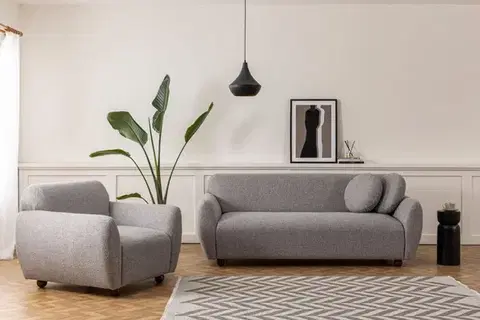 Trojmístná pohovka Eddy - Light Grey