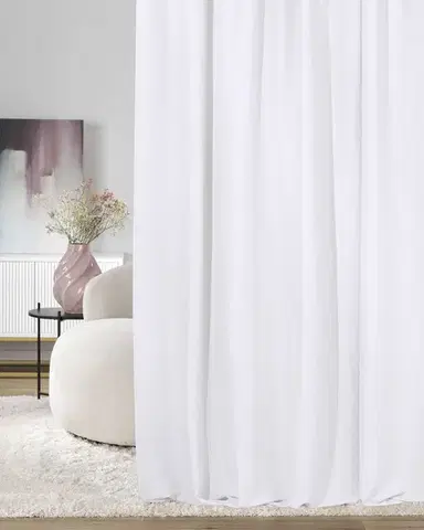 Závěs na řasicí pásku bílá sametová 140 x 280 cm 1 ks.