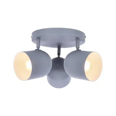 Stropní lampa 3xE27 šedá 32cm AZURO
