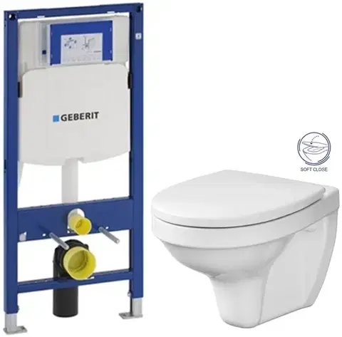 GEBERIT Duofix bez tlačítka + WC CERSANIT DELFI + SOFT SEDÁTKO 111.300.00.6 DE2