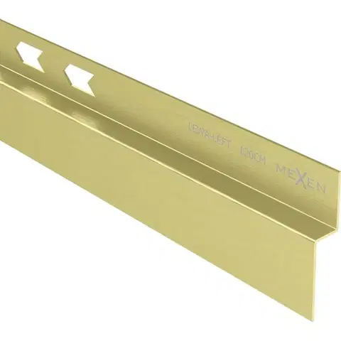 MEXEN Line-B spádová lišta nástěnná 120 cm levá, zlato kartáčovaná 185502120L
