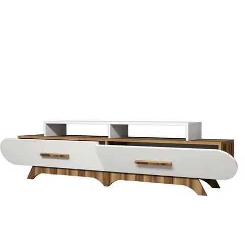 Televizní stolek Flora White and Walnut