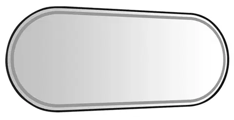 SAPHO KAIRA oválné zrcadlo s LED osvětlením 120x50cm, černá mat KA500
