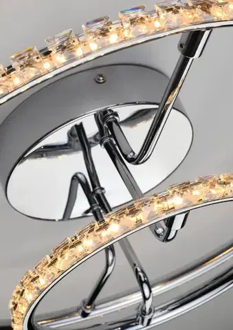 Kulaté LED stropní svítidlo chromové stropní svítidlo 36W 3000K Adel