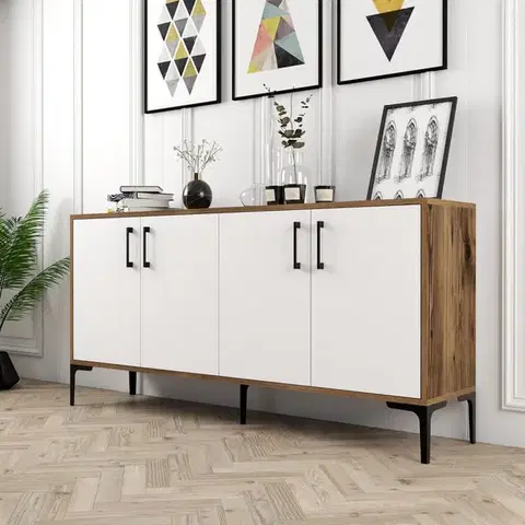 Konzolový stolek Kiev 160 - Walnut, White